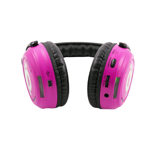 Pink LED Silent Disco headphones for hire